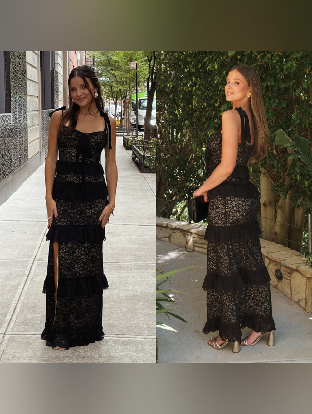 Show Me Your MuMu Monique Tie Black Lovely Lace Maxi Dress XS Wedding Party Prom